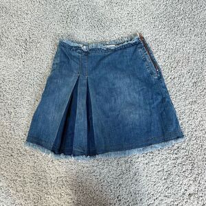 See by Chloe Pleated Denim Skirt, Size 28
